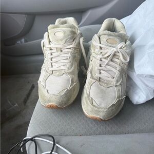 New Balance Off-White and Beige Sneakers